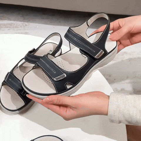 🎁Oferta por tempo limitado: 30% de desconto 🔴Sandálias abertas ajustáveis🦶Elegantes e confortáveis, protegem os seus pés ✅Disponíveis em vários tamanhos