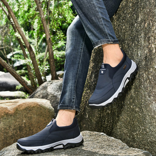 ⏰30% de desconto hoje - Não perca! ✅ Sapatos casuais em pele de bovino de flor integral 🚶♂️➡️ Suporte para o arco do pé - alivia as dores nos pés