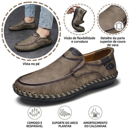 🔥Sapatos ortopédicos para homem, confecionados em pele de bezerro australiana👞Costurados à mão✅Confortáveis para caminhar, alívio da dor✅Impermeáveis e antiderrapantes✅