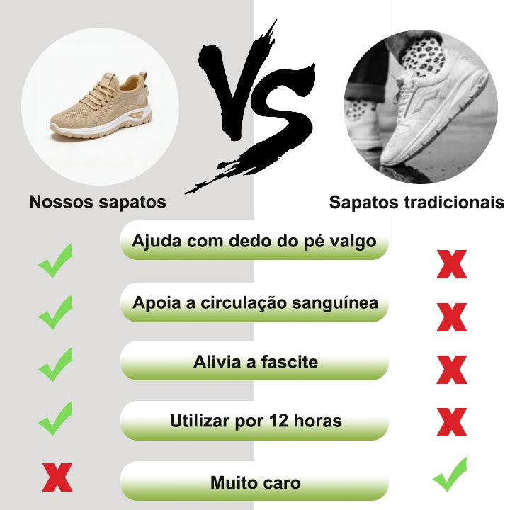 ⏰30% de desconto hoje - Não perca! ✅ Ténis desportivos respiráveis e com amortecimento 🔵 Macios e confortáveis - Oferecem um excelente suporte 🦶 Aliviam as dores nos pés
