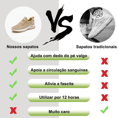 ⏰30% de desconto hoje - Não perca! ✅ Ténis desportivos respiráveis e com amortecimento 🔵 Macios e confortáveis - Oferecem um excelente suporte 🦶 Aliviam as dores nos pés