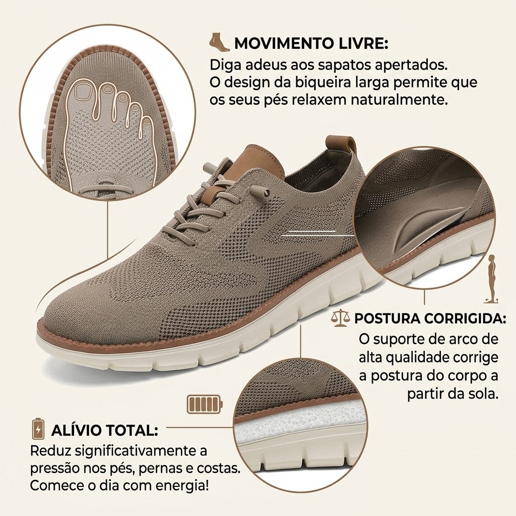 🔥 Oferta especial de hoje: 50% de desconto! ⏰ Mocassins respiráveis e antiderrapantes! Com apoio para o arco do pé e sola intermédia amortecedora, diga adeus às dores nos pés.