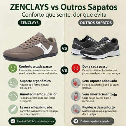 ⏰30% de desconto hoje - Não perca! ✅ Sapatos ortopédicos em pele de bezerro de marca de luxo 🔵 Macios e confortáveis - Proporcionam um suporte superior 🦶 Aliviam as dores nos pés