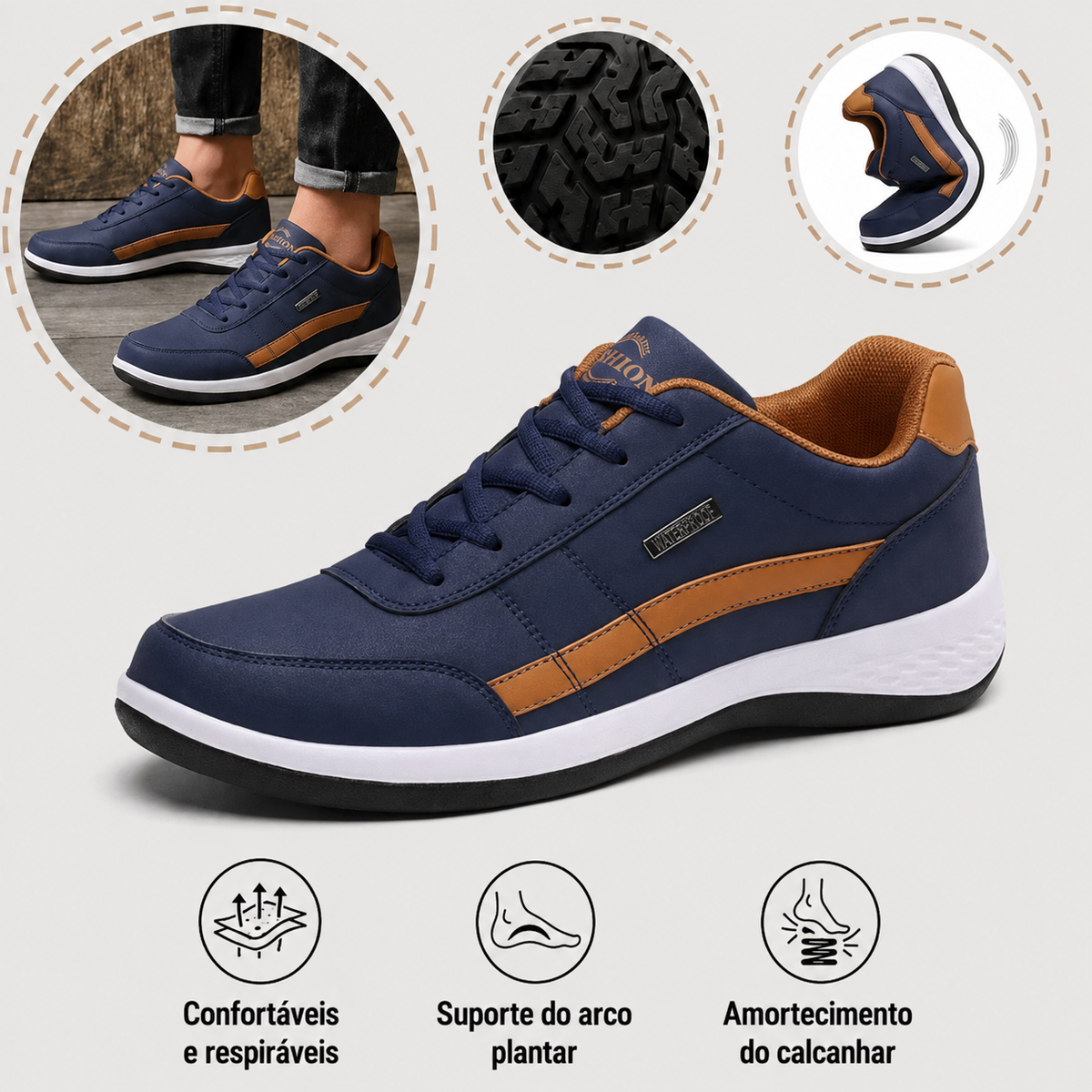 🔷30% de desconto hoje - Não perca! ⬛⏰ Sapatos ortopédicos em camurça, marca australiana de luxo, macios e confortáveis, excelente suporte 🦶 Alivia as dores nos pés - Unissexo