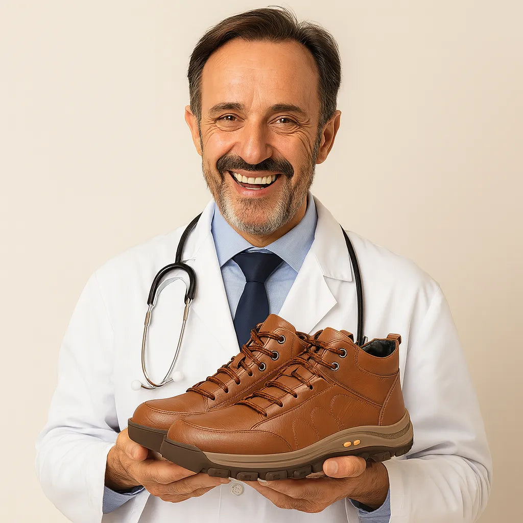⏰30% de desconto hoje - Não perca! ✅ Sapatos em pele genuína 🚶‍♂️‍➡️ Suporte para o arco do pé - alivia as dores nos pés