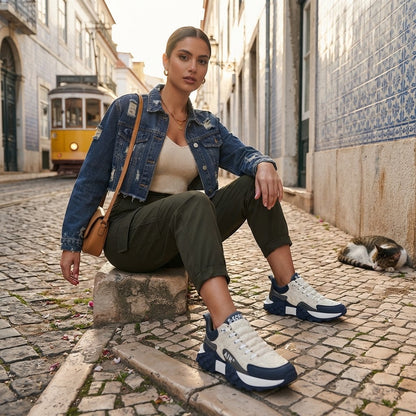 ⏰30% de desconto hoje - Não perca! ✅Sapatilhas de camurça de marca🚶‍♂️‍➡️Suporte para o arco do pé - alivia a dor nos pés