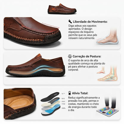 🔥Sapatos ortopédicos para homem, confecionados em pele de bezerro australiana👞Costurados à mão✅Confortáveis para caminhar, aliviam a dor✅Impermeáveis e antiderrapantes✅