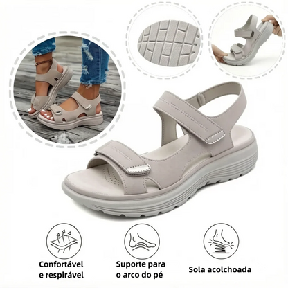 🎁Oferta por tempo limitado: 30% de desconto 🔴Sandálias abertas ajustáveis🦶Elegantes e confortáveis, protegem os seus pés ✅Disponíveis em vários tamanhos