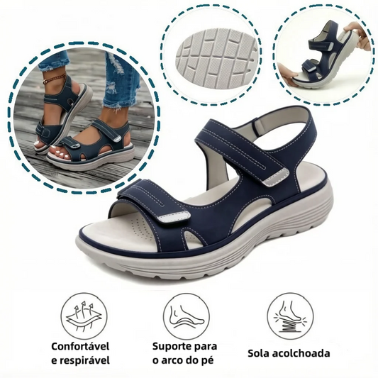 🎁Oferta por tempo limitado: 30% de desconto 🔴Sandálias abertas ajustáveis🦶Elegantes e confortáveis, protegem os seus pés ✅Disponíveis em vários tamanhos