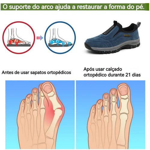 ⏰ 30% de desconto hoje – Não perca! 🔥 – Calçado ortopédico de luxo: macio, confortável e com excelente suporte 🦶 – Alivia as dores nos pés
