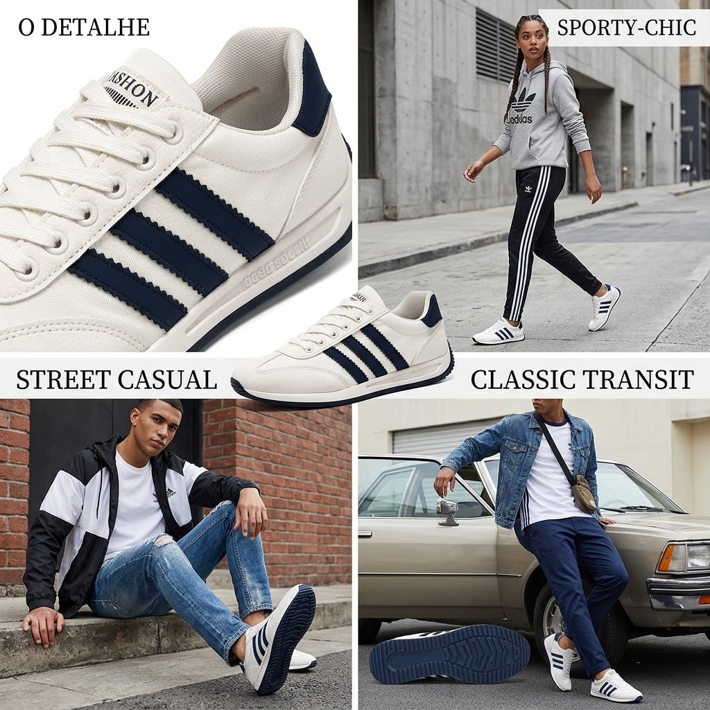 ⏰30% de desconto hoje - Não perca! ✅ Sapatilhas casuais desportivas de marca 🚶‍♂️‍➡️ Suporte para o arco do pé - Alivia as dores nos pés