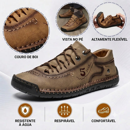 ⏰30% de desconto hoje - Não perca! ✅ Sapatos ortopédicos em pele de bezerro de marca de luxo 🔵 Macios e confortáveis - Proporcionam um suporte superior 🦶 Aliviam as dores nos pés