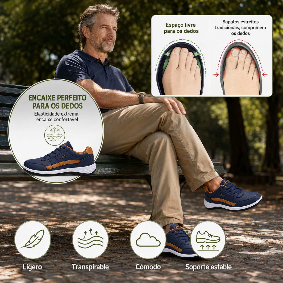 🔷30% de desconto hoje - Não perca! ⬛⏰ Sapatos ortopédicos em camurça, marca australiana de luxo, macios e confortáveis, excelente suporte 🦶 Alivia as dores nos pés - Unissexo