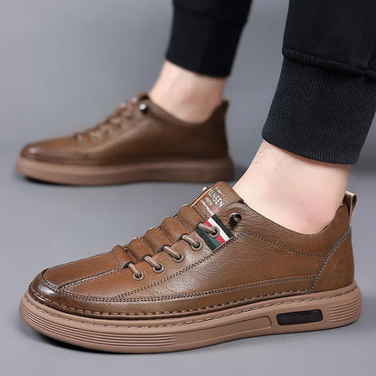 ⏰30% de desconto hoje - Não perca! ✅ Sapatos casuais em pele de bovino de flor integral 🚶‍♂️‍➡️ Suporte para o arco do pé - alivia as dores nos pés