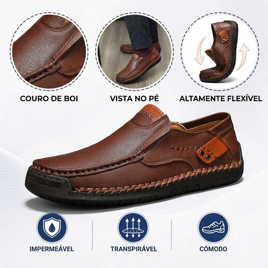 🔥Sapatos ortopédicos para homem, confecionados em pele de bezerro australiana👞Costurados à mão✅Confortáveis para caminhar, aliviam a dor✅Impermeáveis e antiderrapantes✅