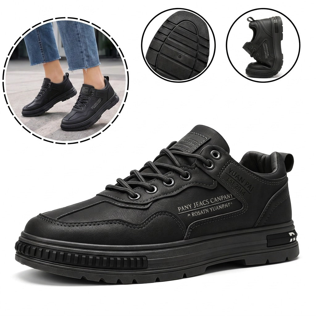 ⏰30% de desconto hoje - Não perca! ✅ Sapatos casuais em pele de bovino de flor integral 🚶‍♂️‍➡️ Suporte para o arco do pé - alivia as dores nos pés