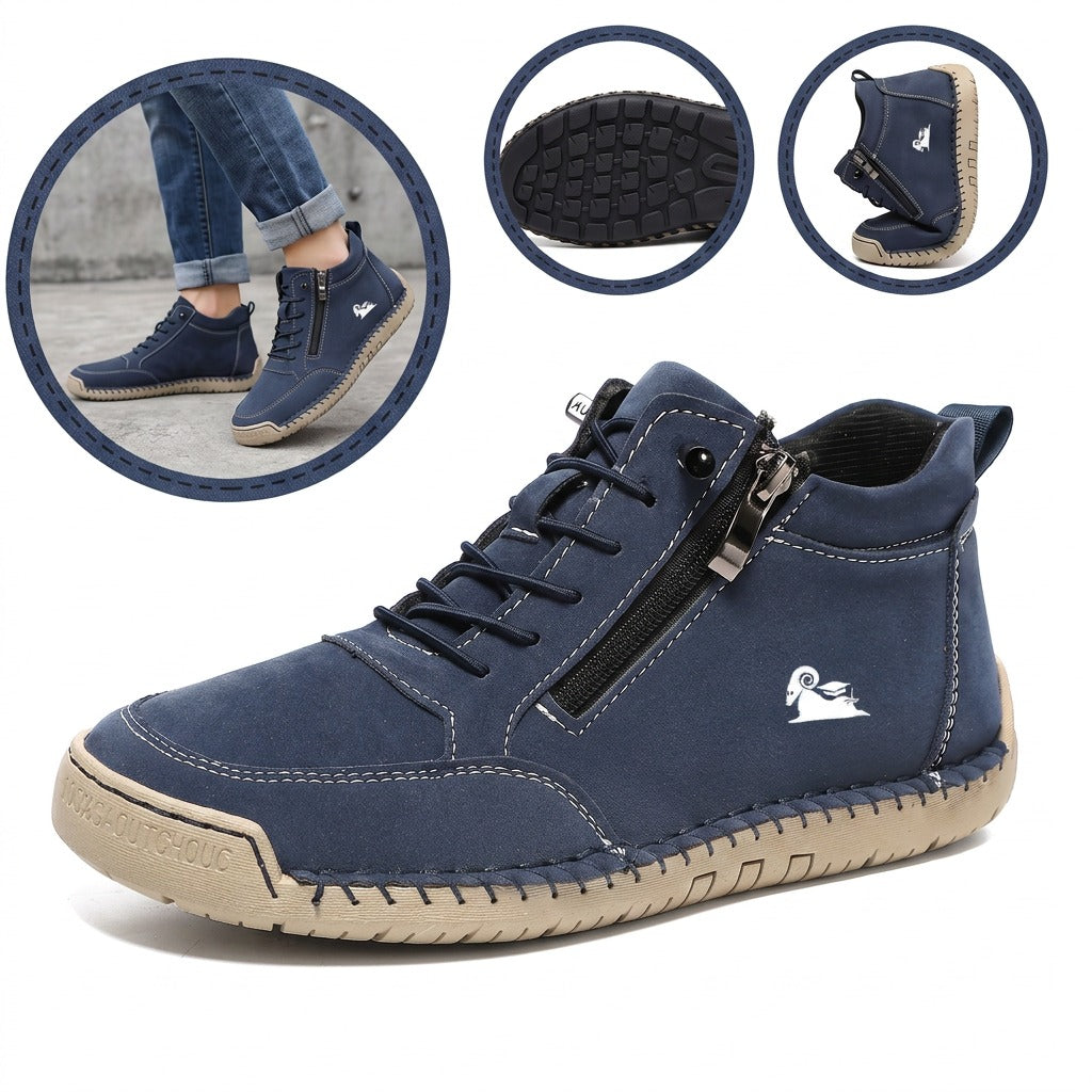 ⏰30% de desconto hoje - Não perca! ✅ Sapatos ortopédicos em pele de bezerro de marca de luxo 🔵 Macios e confortáveis - Proporcionam um suporte superior 🦶 Aliviam as dores nos pés