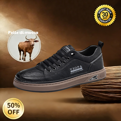 🐂 Scarpe da uomo in pelle di vitello prodotte in Australia 👞 Cucite a mano, facili da indossare e da togliere ✅ Supporto dell'arco plantare, sollievo dal dolore - camminare confortevole