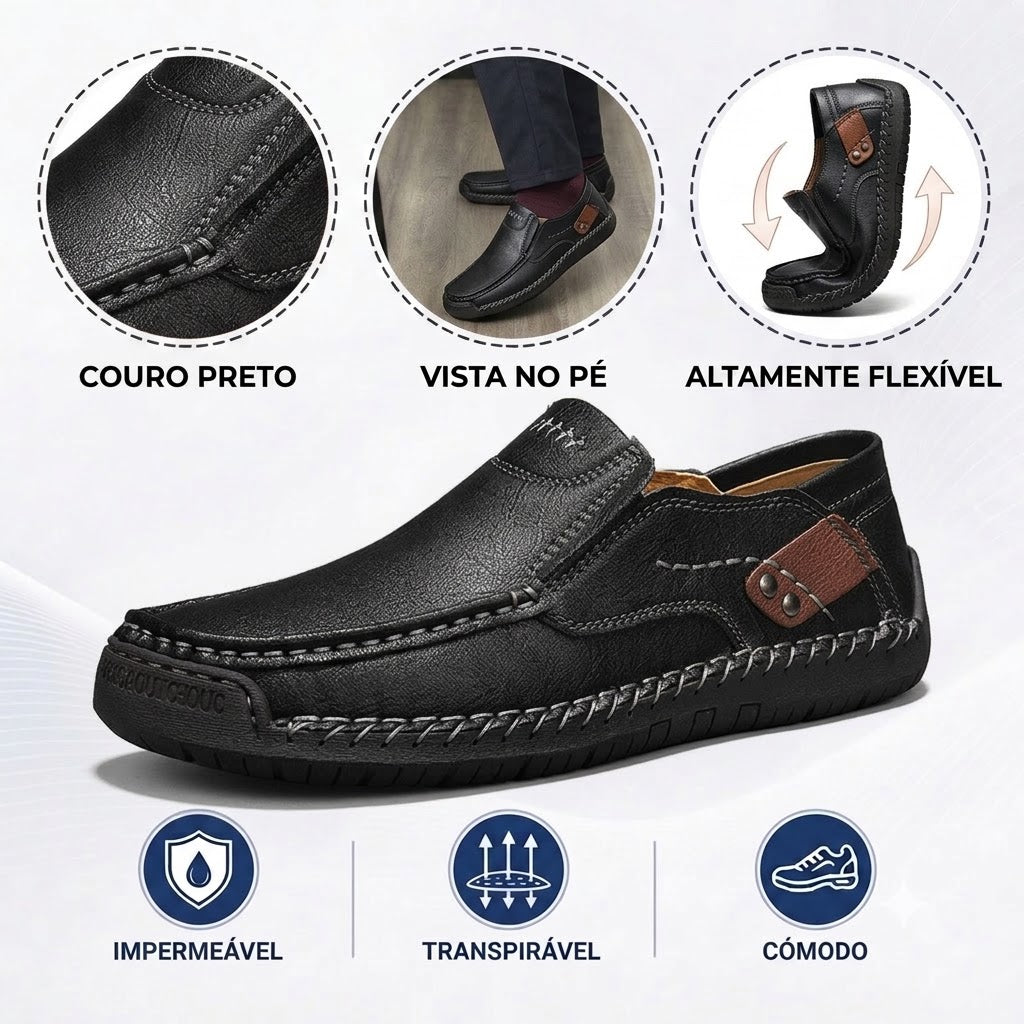 🔥Sapatos ortopédicos para homem, confecionados em pele de bezerro australiana👞Costurados à mão✅Confortáveis para caminhar, aliviam a dor✅Impermeáveis e antiderrapantes✅