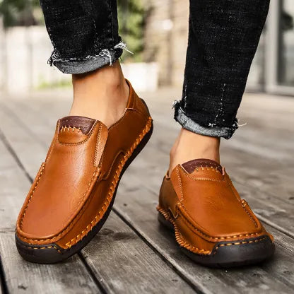 🔥Sapatos ortopédicos para homem, confecionados em pele de bezerro australiana👞Costurados à mão✅Confortáveis para caminhar, aliviam a dor✅Impermeáveis e antiderrapantes✅