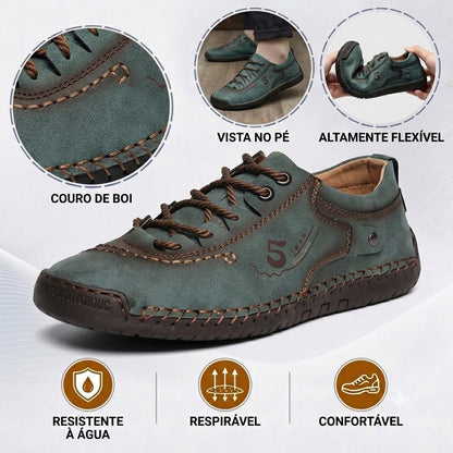 ⏰30% de desconto hoje - Não perca! ✅ Sapatos ortopédicos em pele de bezerro de marca de luxo 🔵 Macios e confortáveis - Proporcionam um suporte superior 🦶 Aliviam as dores nos pés