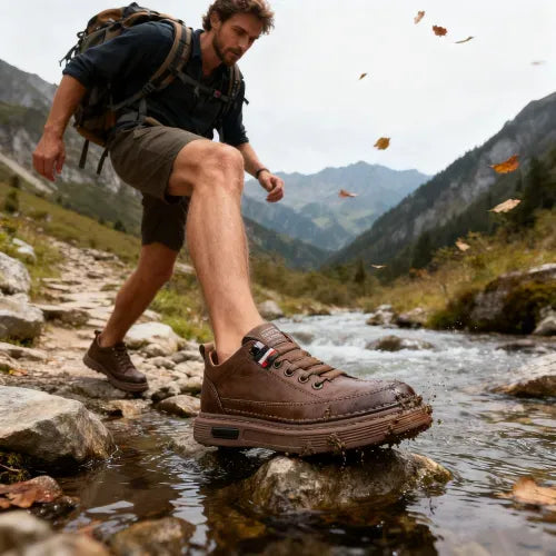 ⏰30% de desconto hoje - Não perca! ✅ Sapatos casuais em pele de bovino de flor integral 🚶‍♂️‍➡️ Suporte para o arco do pé - alivia as dores nos pés