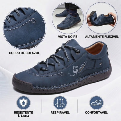 ⏰30% de desconto hoje - Não perca! ✅ Sapatos ortopédicos em pele de bezerro de marca de luxo 🔵 Macios e confortáveis - Proporcionam um suporte superior 🦶 Aliviam as dores nos pés