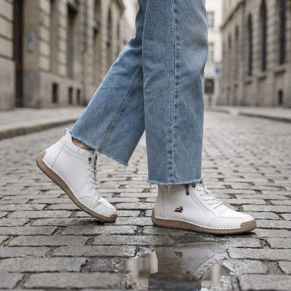 ⏰30% de desconto hoje - Não perca! ✅ Sapatos ortopédicos em pele de bezerro de marca de luxo 🔵 Macios e confortáveis - Proporcionam um suporte superior 🦶 Aliviam as dores nos pés
