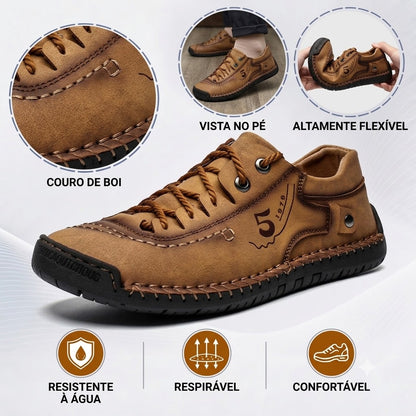 ⏰30% de desconto hoje - Não perca! ✅ Sapatos ortopédicos em pele de bezerro de marca de luxo 🔵 Macios e confortáveis - Proporcionam um suporte superior 🦶 Aliviam as dores nos pés