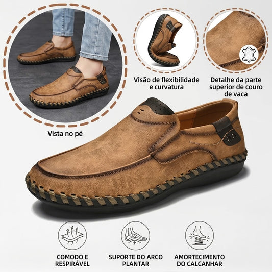 🔥Sapatos ortopédicos para homem, confecionados em pele de bezerro australiana👞Costurados à mão✅Confortáveis para caminhar, alívio da dor✅Impermeáveis e antiderrapantes✅