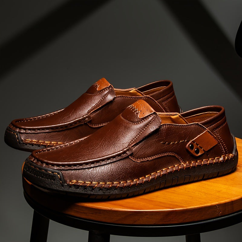 🔥Sapatos ortopédicos para homem, confecionados em pele de bezerro australiana👞Costurados à mão✅Confortáveis para caminhar, aliviam a dor✅Impermeáveis e antiderrapantes✅