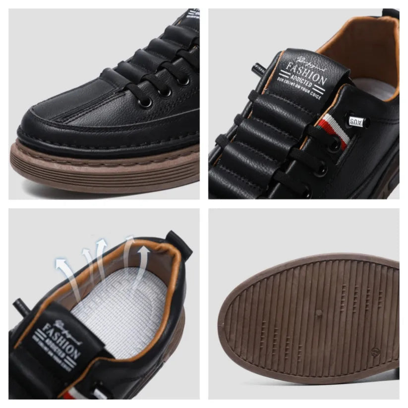 ⏰30% de desconto hoje - Não perca! ✅ Sapatos casuais em pele de bovino de flor integral 🚶‍♂️‍➡️ Suporte para o arco do pé - alivia as dores nos pés