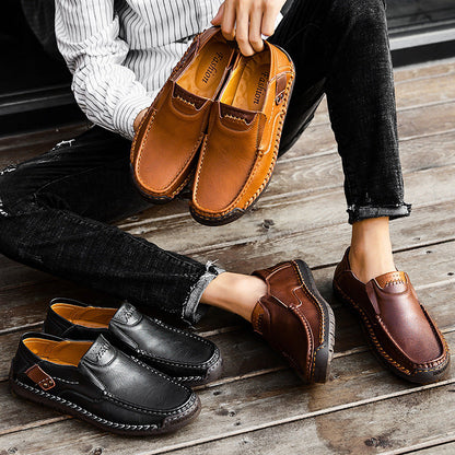 🔥Sapatos ortopédicos para homem, confecionados em pele de bezerro australiana👞Costurados à mão✅Confortáveis para caminhar, aliviam a dor✅Impermeáveis e antiderrapantes✅