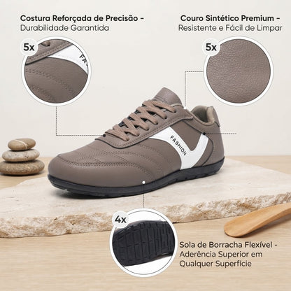 ⏰30% de desconto hoje - Não perca! ✅ Sapatos ortopédicos em pele de bezerro de marca de luxo 🔵 Macios e confortáveis - Proporcionam um suporte superior 🦶 Aliviam as dores nos pés