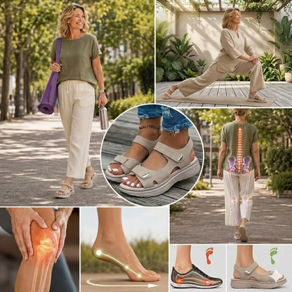 🎁Oferta por tempo limitado: 30% de desconto 🔴Sandálias abertas ajustáveis🦶Elegantes e confortáveis, protegem os seus pés ✅Disponíveis em vários tamanhos