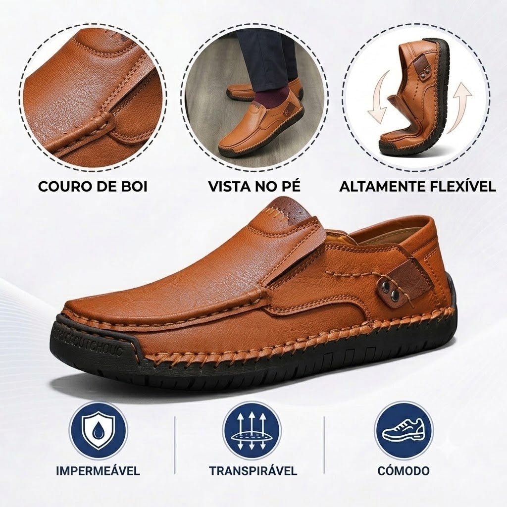 🔥Sapatos ortopédicos para homem, confecionados em pele de bezerro australiana👞Costurados à mão✅Confortáveis para caminhar, aliviam a dor✅Impermeáveis e antiderrapantes✅