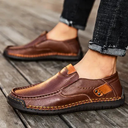 🔥Sapatos ortopédicos para homem, confecionados em pele de bezerro australiana👞Costurados à mão✅Confortáveis para caminhar, aliviam a dor✅Impermeáveis e antiderrapantes✅