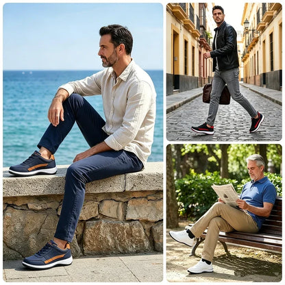🔷30% de desconto hoje - Não perca! ⬛⏰ Sapatos ortopédicos em camurça, marca australiana de luxo, macios e confortáveis, excelente suporte 🦶 Alivia as dores nos pés - Unissexo
