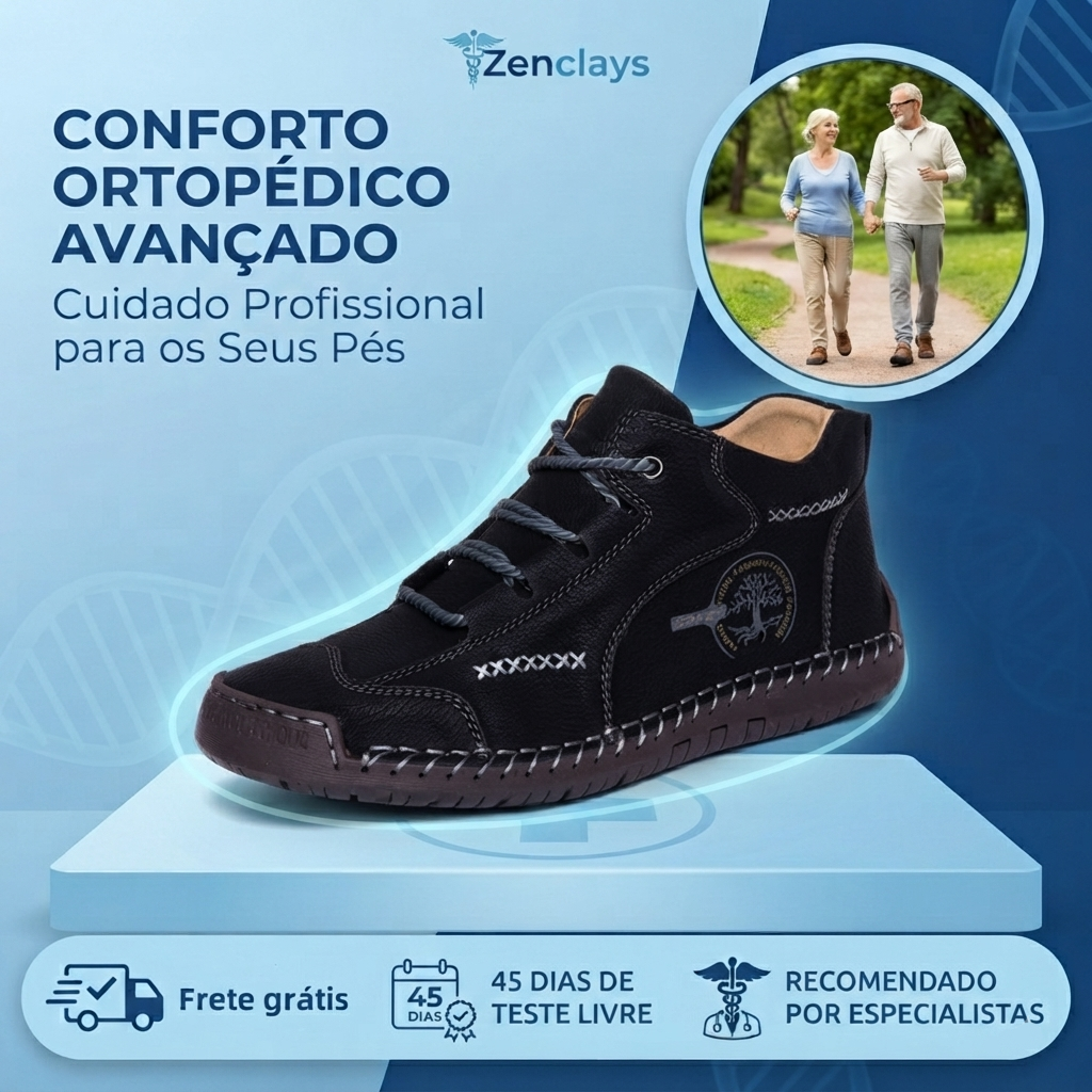 ⏰ 50% de desconto hoje – Não perca! 🔥 – Calçados ortopédicos Zenclays® | Conforto para caminhar o dia todo