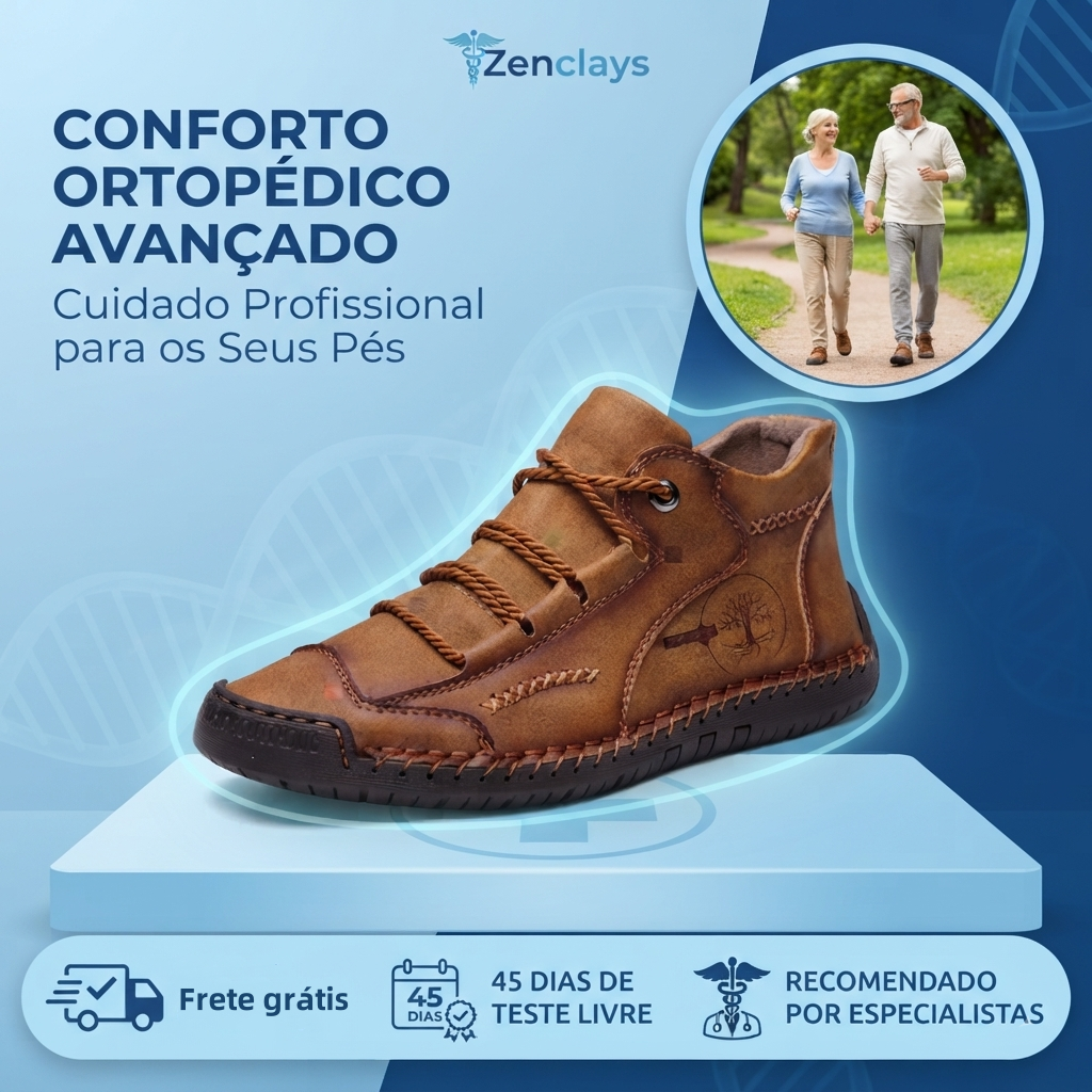 ⏰ 50% de desconto hoje – Não perca! 🔥 – Calçados ortopédicos Zenclays® | Conforto para caminhar o dia todo