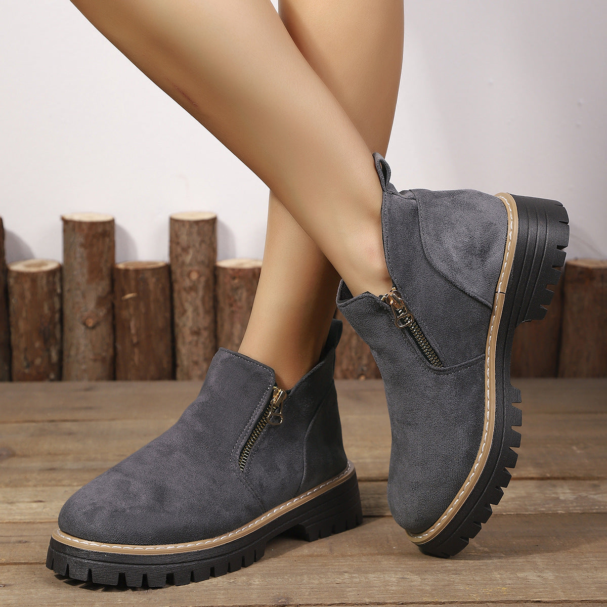 (🔥50% de desconto hoje - não perca!)⏰ - Botins para mulher em pele macia e confortável - Design ergonómico (mantendo-o confortável durante todo o dia)