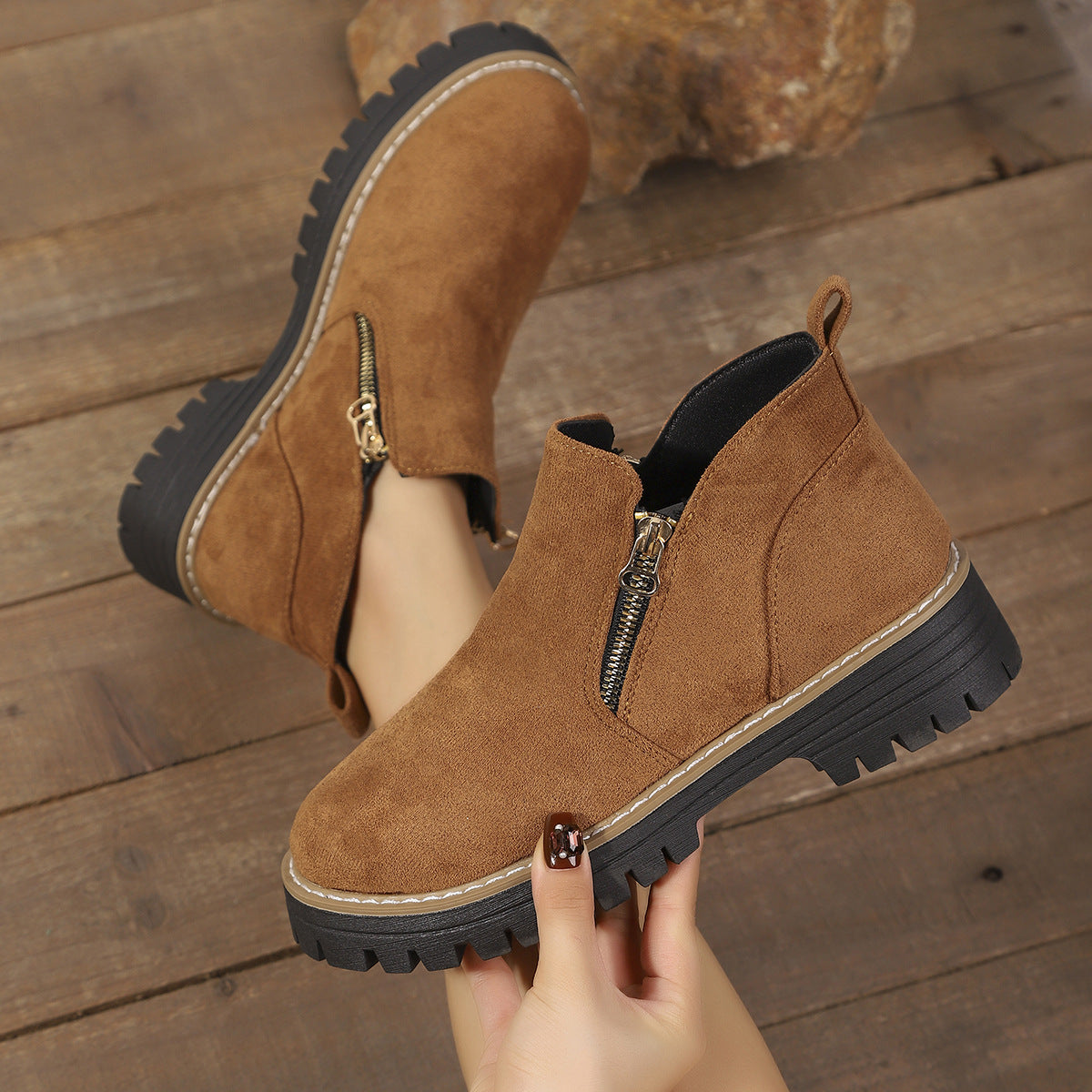 (🔥50% de desconto hoje - não perca!)⏰ - Botins para mulher em pele macia e confortável - Design ergonómico (mantendo-o confortável durante todo o dia)