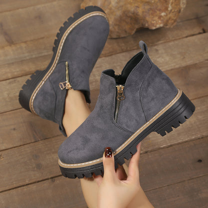 (🔥50% de desconto hoje - não perca!)⏰ - Botins para mulher em pele macia e confortável - Design ergonómico (mantendo-o confortável durante todo o dia)