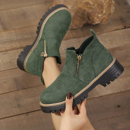 (🔥50% de desconto hoje - não perca!)⏰ - Botins para mulher em pele macia e confortável - Design ergonómico (mantendo-o confortável durante todo o dia)