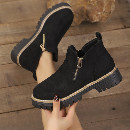 (🔥50% de desconto hoje - não perca!)⏰ - Botins para mulher em pele macia e confortável - Design ergonómico (mantendo-o confortável durante todo o dia)