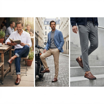 🔥Sapatos ortopédicos para homem, confecionados em pele de bezerro australiana👞Costurados à mão✅Confortáveis para caminhar, aliviam a dor✅Impermeáveis e antiderrapantes✅