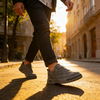 ⏰30% de desconto hoje - Não perca! ✅ Sapatos casuais em pele de bovino de flor integral 🚶‍♂️‍➡️ Suporte para o arco do pé - alivia as dores nos pés