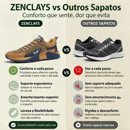 ⏰30% de desconto hoje - Não perca! ✅Sapatilhas de camurça de marca🚶‍♂️‍➡️Suporte para o arco do pé - alivia a dor nos pés