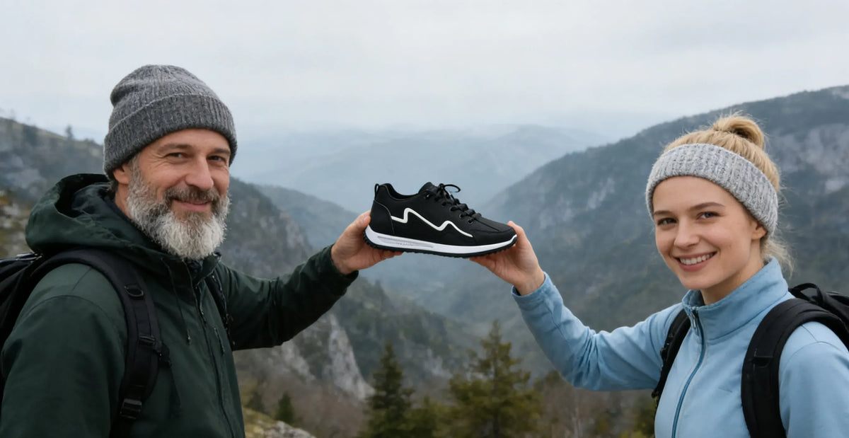 ⏰30% de desconto hoje - Não perca! ✅ Sapatos ortopédicos em pele de bezerro de marca de luxo 🔵 Macios e confortáveis - Proporcionam um suporte superior 🦶 Aliviam as dores nos pés