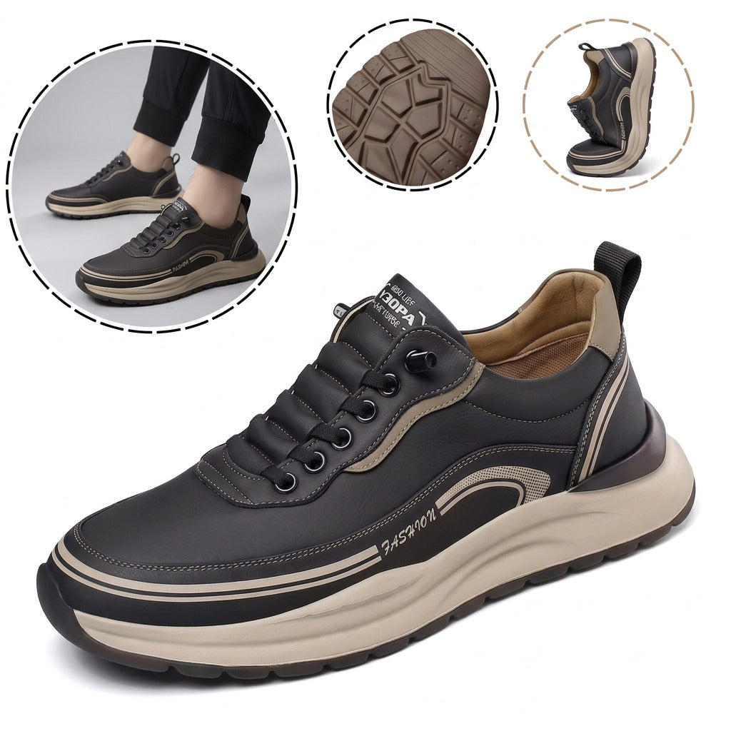 ⏰30% de desconto hoje - Não perca! ✅ Sapatos ortopédicos em pele de bezerro de marca de luxo 🔵 Macios e confortáveis - Proporcionam um suporte superior 🦶 Aliviam as dores nos pés